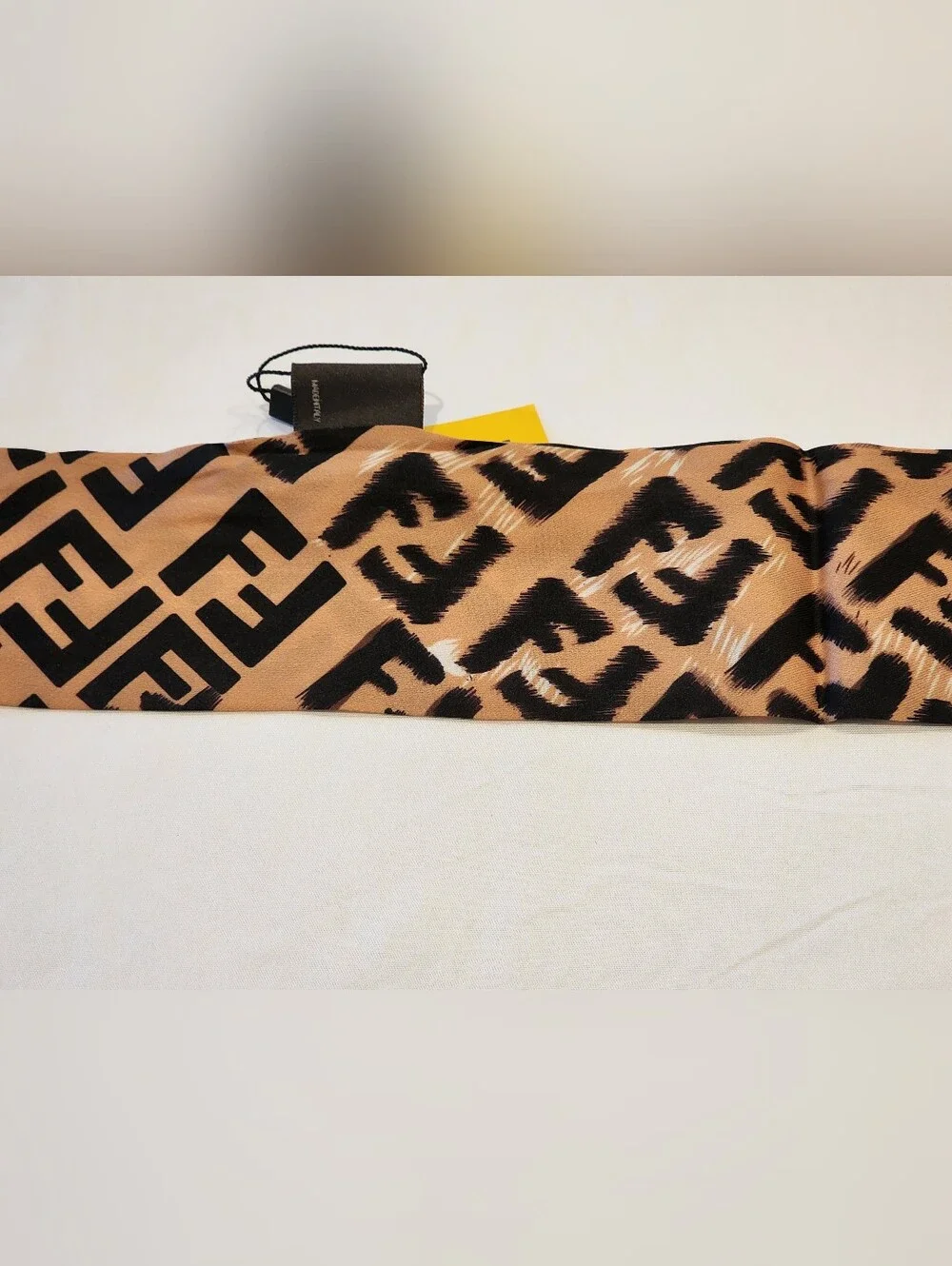 Fendi Brown Leopard-Print Scarf
